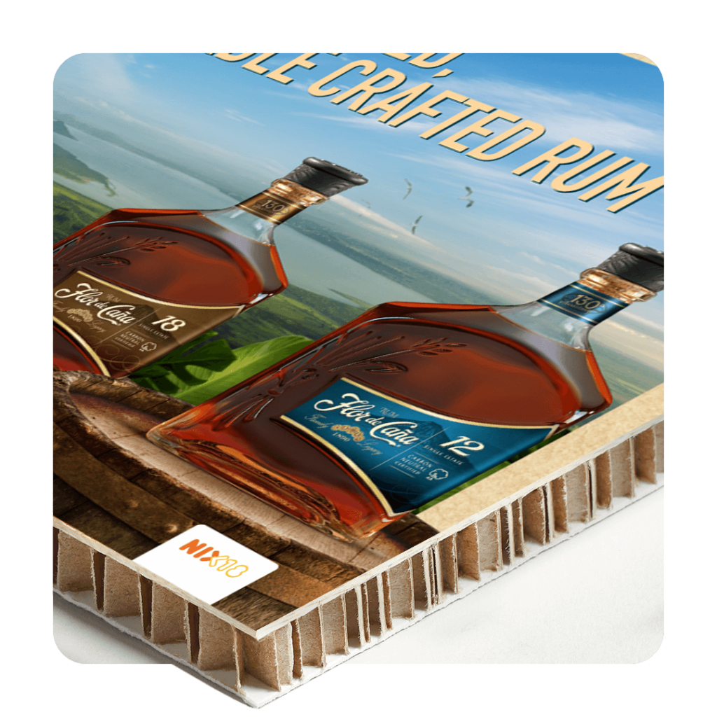 Flor de Cana Rum Brand Support - productie Reboard plaatmateriaal